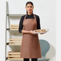 Cotton denim bib apron, organic and Fairtrade certified Thumbnail