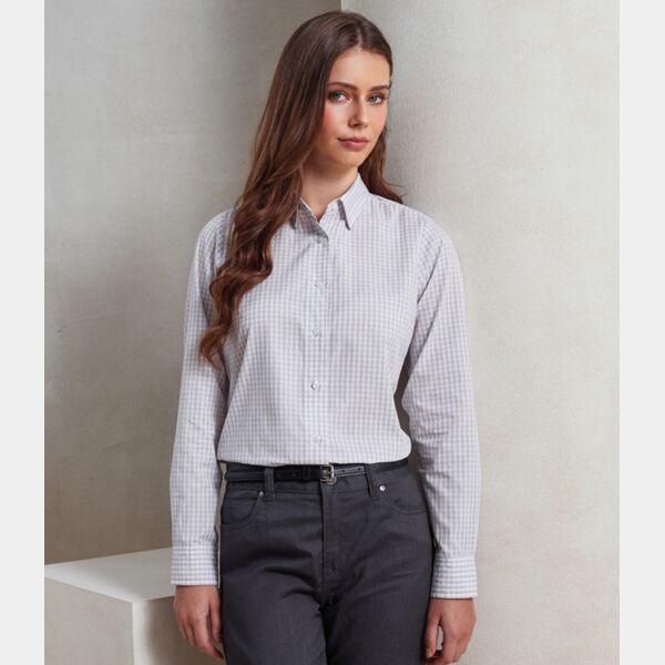 Premier Ladies Maxton Check Long Sleeve Shirt Thumbnail