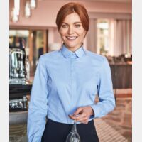 Brook Taverner Ladies Trevi Long Sleeve Poplin Shirt Thumbnail