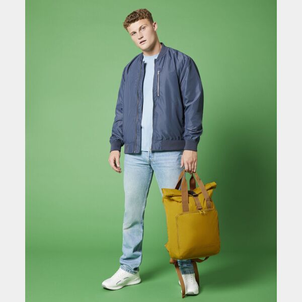 Recycled twin handle roll-top laptop backpack Thumbnail