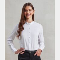 Women's banded collar 'grandad' shirt Thumbnail