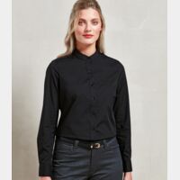 Premier Ladies Banded Collar Grandad Shirt Thumbnail