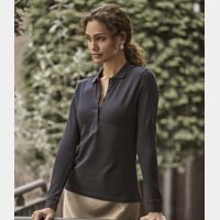 Tee Jays Ladies Luxury Stretch Long Sleeve Polo Shirt Thumbnail