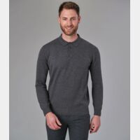 Brook Taverner Casper Knitted Long Sleeve Polo Shirt Thumbnail