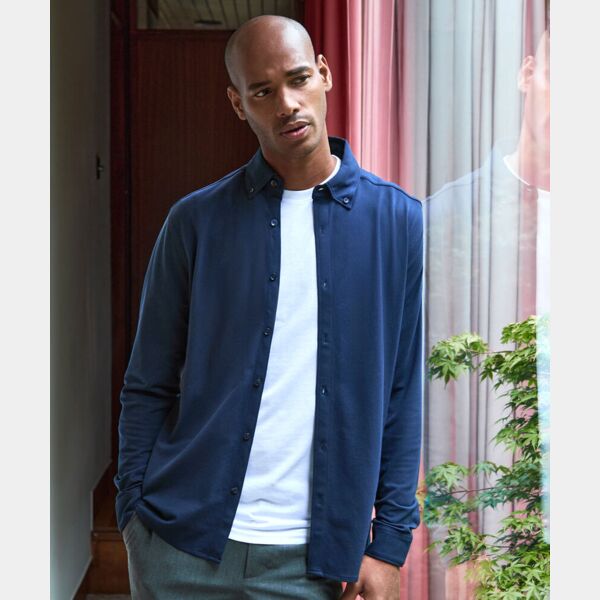 Long sleeve Superwash® 60° piqué shirt (tailored fit) Thumbnail