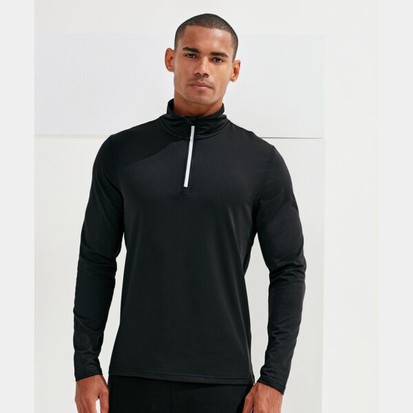 TriDri® recycled long sleeve brushed back ¼ zip top Thumbnail