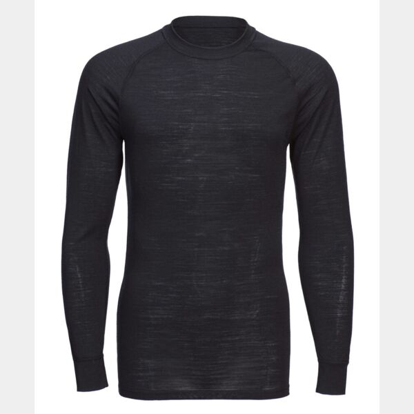 Merino wool crew neck long sleeve top Thumbnail