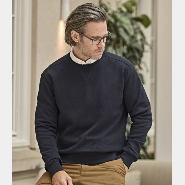 Tee Jays Ribbed Interlock Crew Neck Sweatshirt Thumbnail