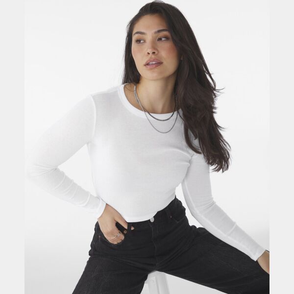 Women’s micro rib long sleeve baby t-shirt Thumbnail