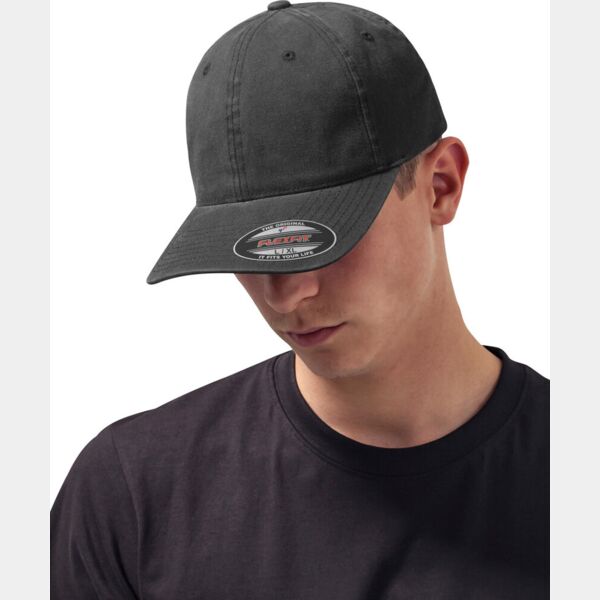 Flexfit garment washed cotton dad hat (6997) Thumbnail