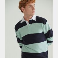Sewn stripe long sleeve rugby shirt Thumbnail