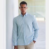 Henbury Long Sleeved Cotton Feel Coolplus® Shirt Thumbnail
