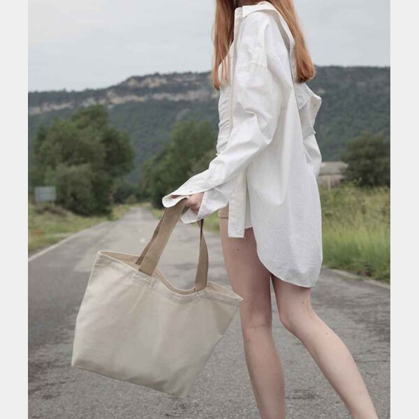 Kimood Large Recycled Flat-Bottom Shopping Bag Thumbnail