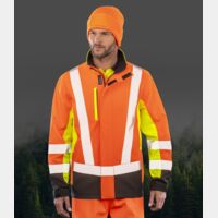 Result Recycled Three Layer Printable 3-Tone Safety Soft Shell Jacket Thumbnail