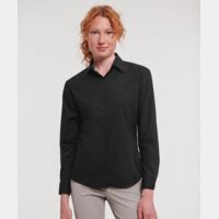 Women's long sleeve polycotton easycare poplin shirt Thumbnail