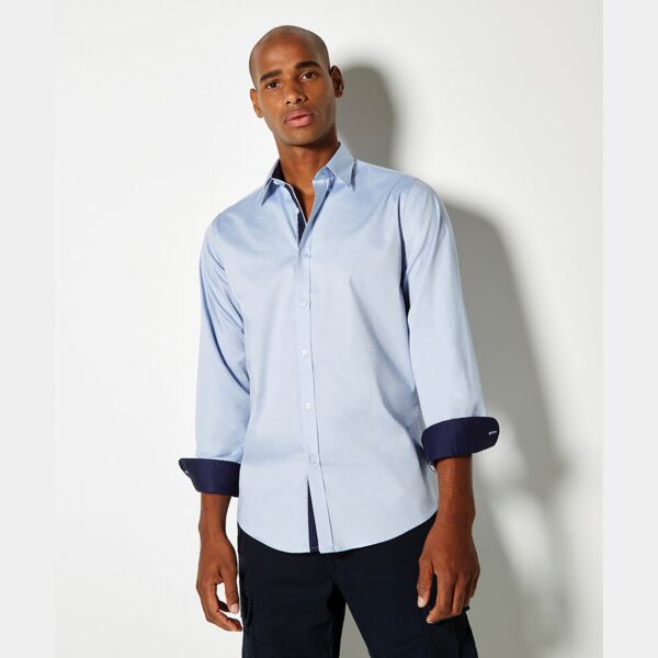 Contrast premium Oxford shirt (button-down collar) long-sleeved (tailored fit) Thumbnail
