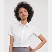 Women's short sleeve herringbone shirt Thumbnail