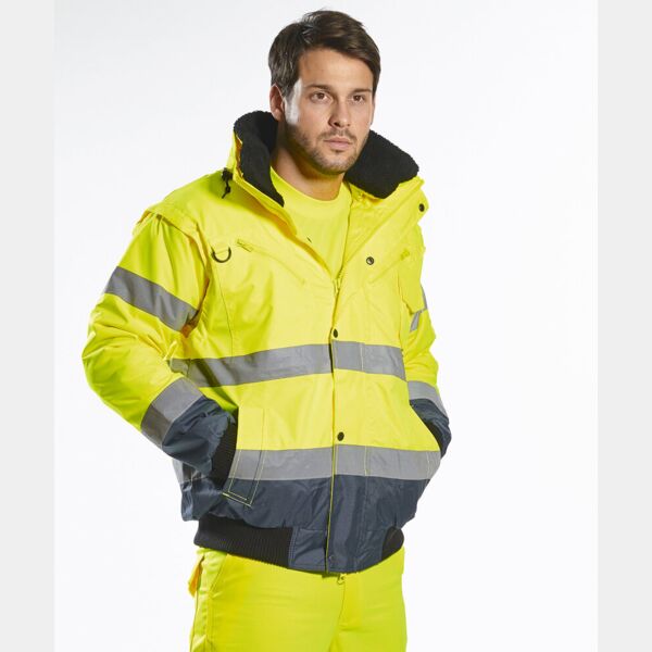 Hi-vis contrast bomber jacket (C465) Thumbnail