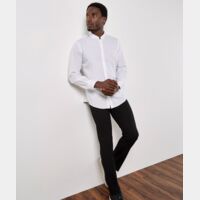 Mandarin collar shirt long-sleeved (tailored fit) Thumbnail