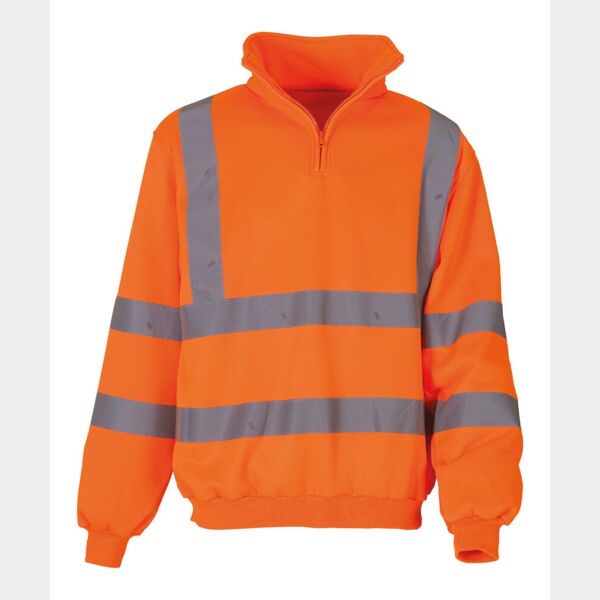 Hi-vis ¼ zip sweatshirt (HVK06) Thumbnail
