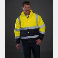 Hi-vis two-tone bomber jacket (HVP218) Thumbnail