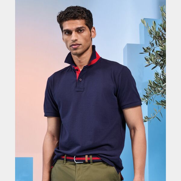 Men's classic fit contrast polo Thumbnail