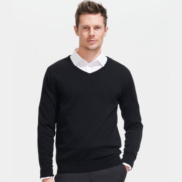 SOL'S Galaxy Cotton Acrylic V Neck Sweater Thumbnail