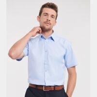 Russell Collection Short Sleeve Herringbone Shirt Thumbnail