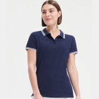 SOL'S Ladies Pasadena Tipped Cotton Piqué Polo Shirt Thumbnail