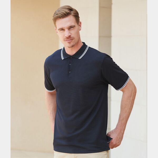 Henbury Coolplus® Tipped Polo Shirt Thumbnail