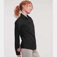 Russell Athletic Collection Ladies Long Sleeve Easy Care Poplin Shirt Thumbnail