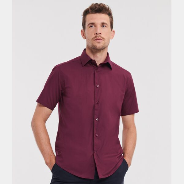 Russell Collection Short Sleeve Easy Care Fitted Shirt Thumbnail