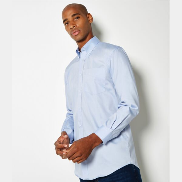 Kustom Kit Premium Long Sleeve Classic Fit Oxford Shirt Thumbnail