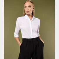 Kustom Kit Ladies 3/4 Sleeve Tailored Continental Shirt Thumbnail