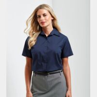 Premier Ladies Short Sleeve Poplin Blouse Thumbnail