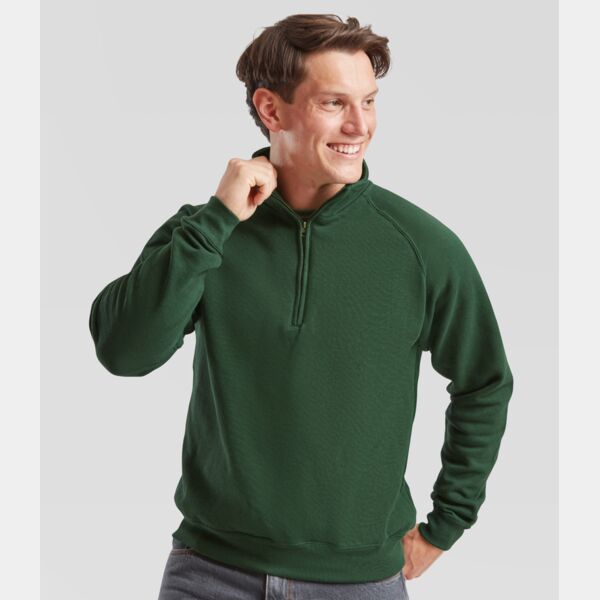 Fruit of the Loom Classic Zip Neck Sweatshirt Thumbnail