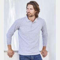 Fruit of the Loom Premium Long Sleeve Cotton Piqué Polo Shirt Thumbnail
