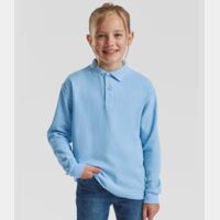 Fruit of the Loom Kids Long Sleeve Poly/Cotton Piqué Polo Shirt Thumbnail