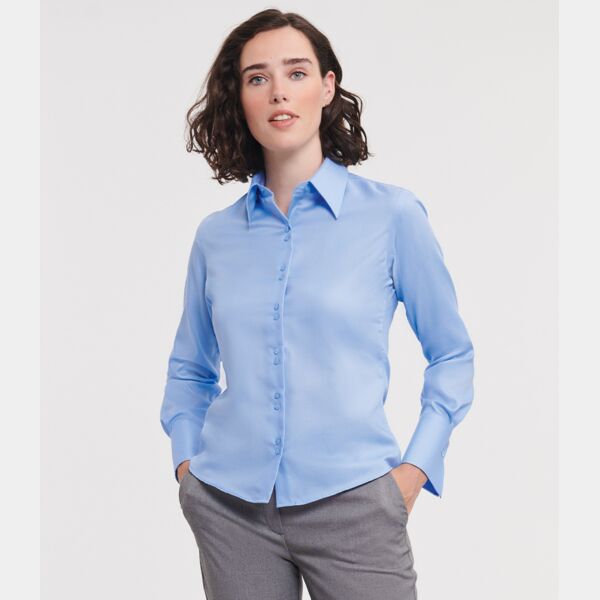 Russell Collection Ladies Long Sleeve Ultimate Non-Iron Shirt Thumbnail