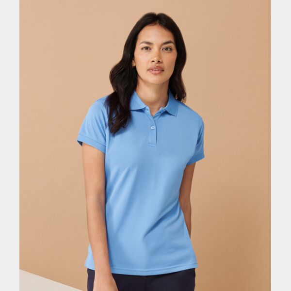 Henbury Ladies Coolplus® Wicking Piqué Polo Shirt Thumbnail