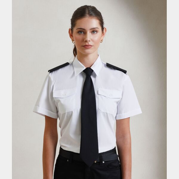 Premier Ladies Short Sleeve Pilot Shirt Thumbnail