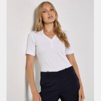 Kustom Kit Sophia Comfortec® V Neck Polo Shirt Thumbnail