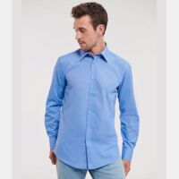 Russell Athletic Collection Long Sleeve Tailored Poplin Shirt Thumbnail
