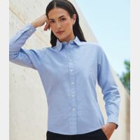 Henbury Ladies Long Sleeve Classic Oxford Shirt Thumbnail