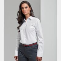 Premier Ladies Supreme Long Sleeve Poplin Shirt Thumbnail
