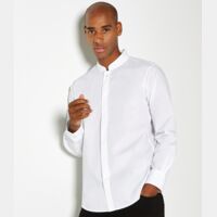 Kustom Kit Long Sleeve Tailored Mandarin Collar Shirt Thumbnail