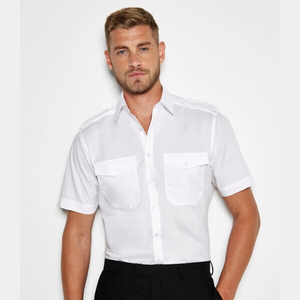 Kustom Kit Short Sleeve Tailored Pilot Shirt Thumbnail