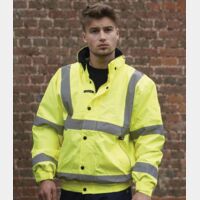 Warrior Hi-Vis Fleece Lined Bomber Jacket Thumbnail