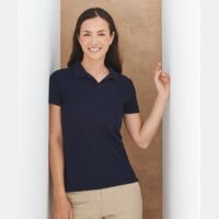 Women's micro-fine piqué polo shirt Thumbnail