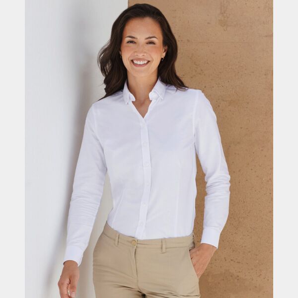 Women's modern long sleeve Oxford shirt Thumbnail